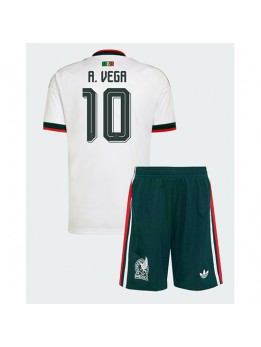 Mexiko Alexis Vega #10 Auswärts Trikotsatz für Kinder WM 2026 Kurzarm (+ Kurze Hosen)